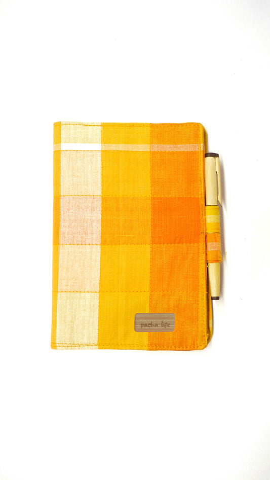 Sunshine Reusable Lungi Journal with Bamboo Pen