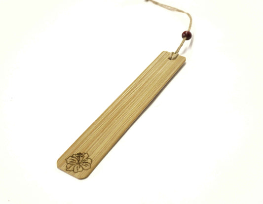 Hibiscus Bamboo Bookmark