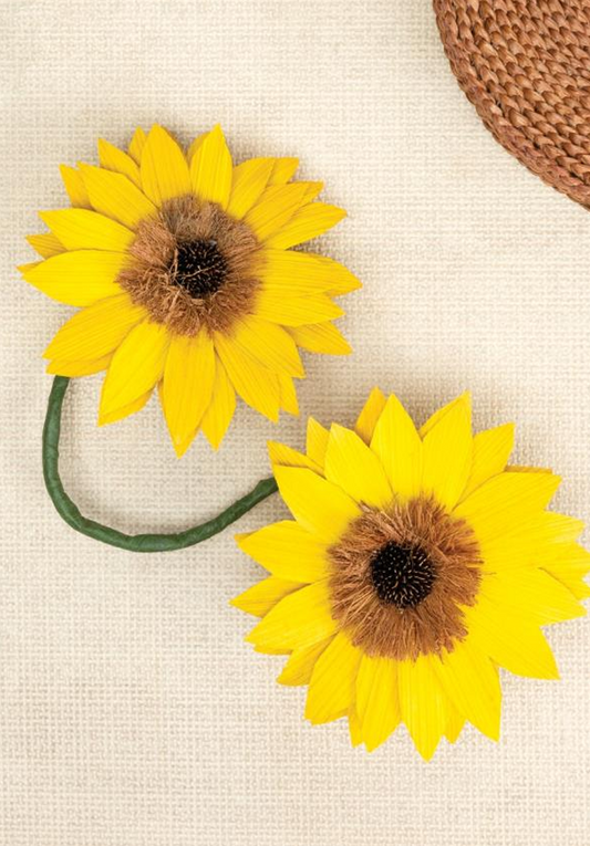 Sunflower curtain tie