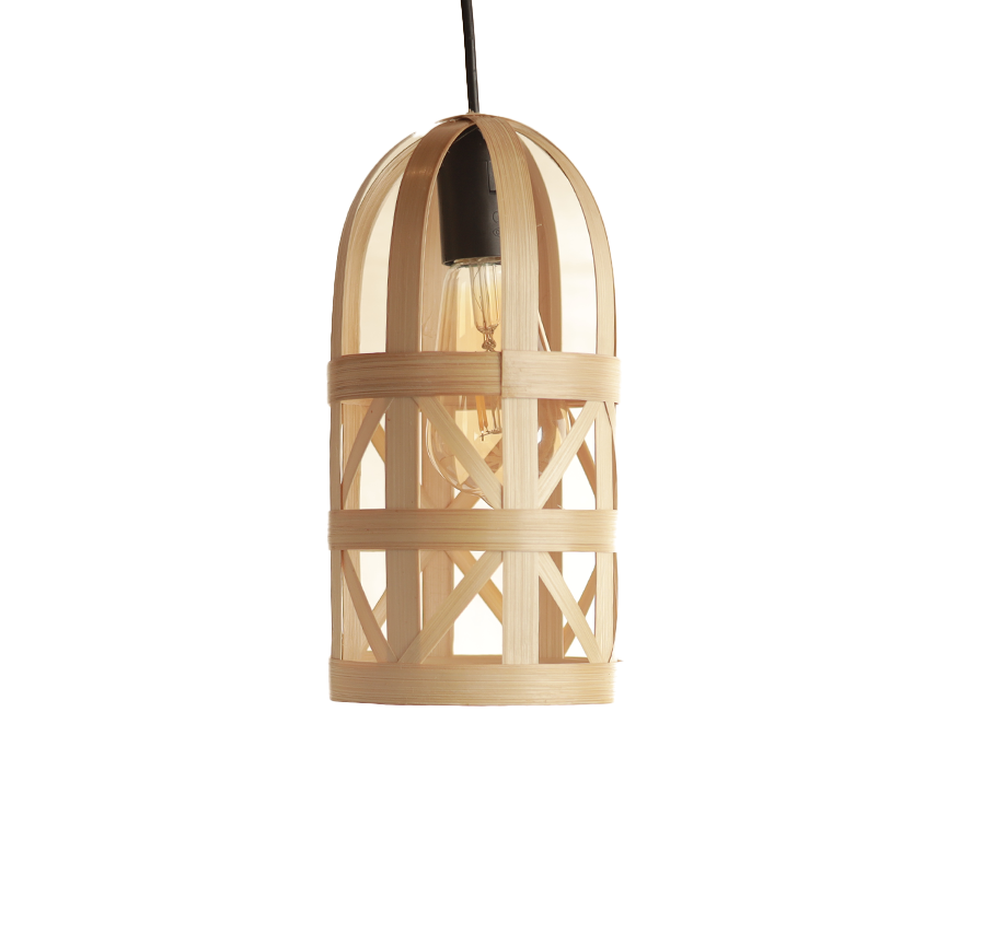 Crossroad bamboo pendant light