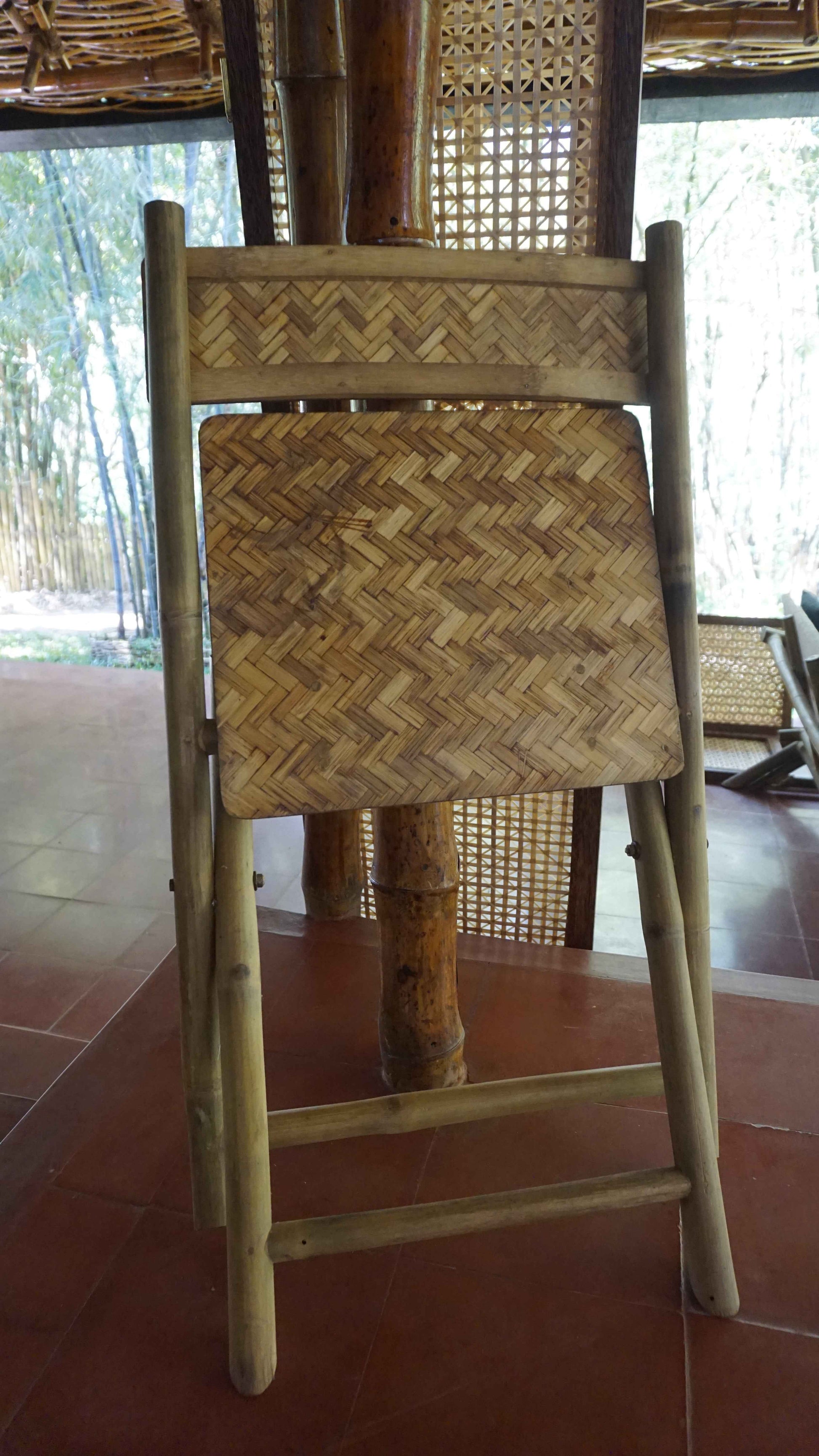 Table with folding chairs
