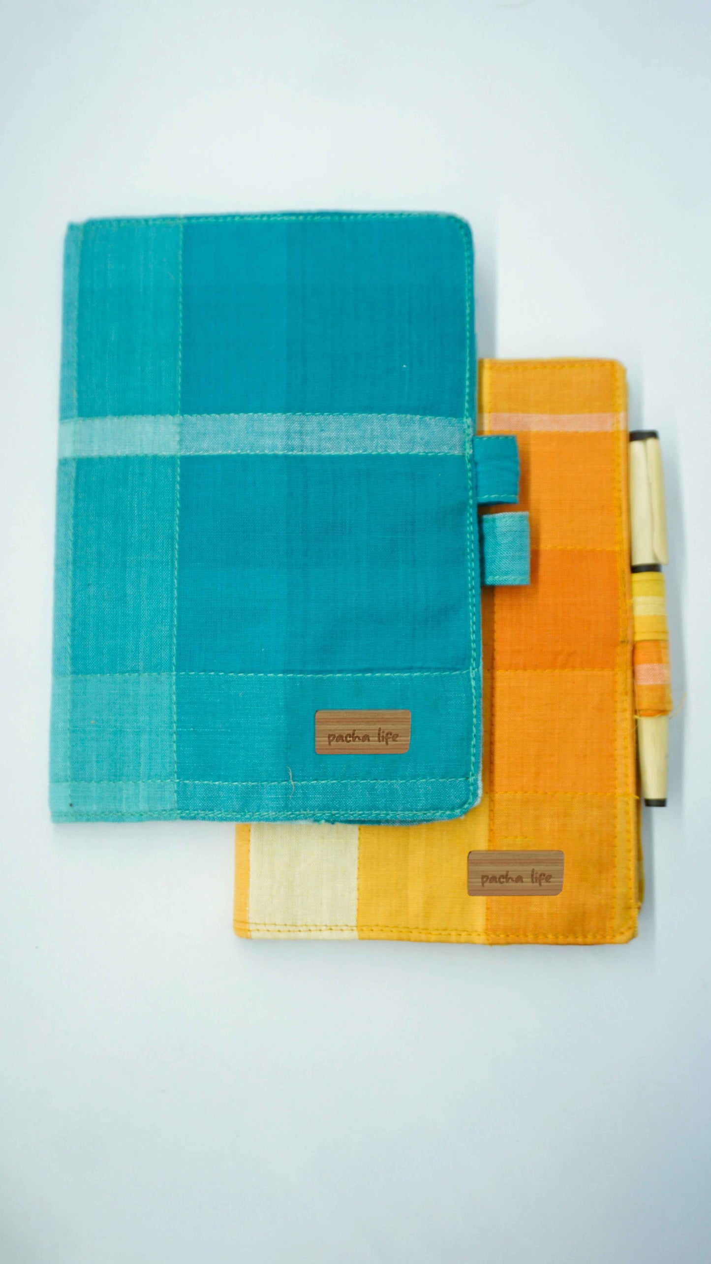 Sunshine Reusable Lungi Journal with Bamboo Pen