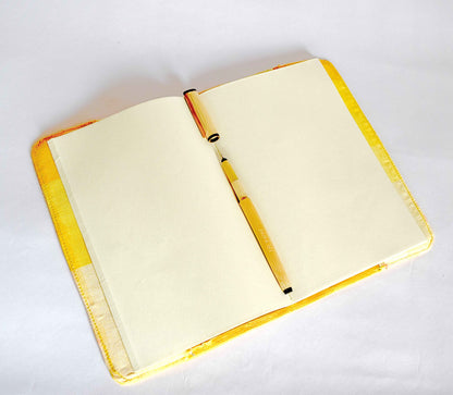 Sunshine Reusable Lungi Journal with Bamboo Pen