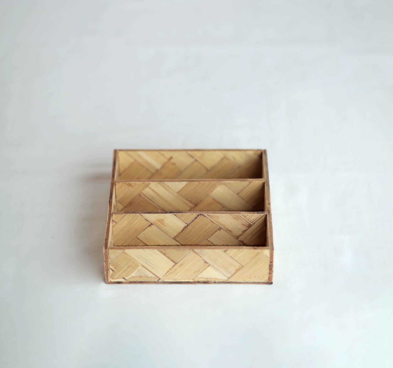 Bamboo Hamper Tray with 3 partitions