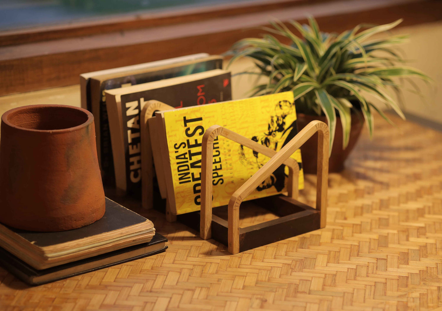 Ruskin Bamboo Book Shelf