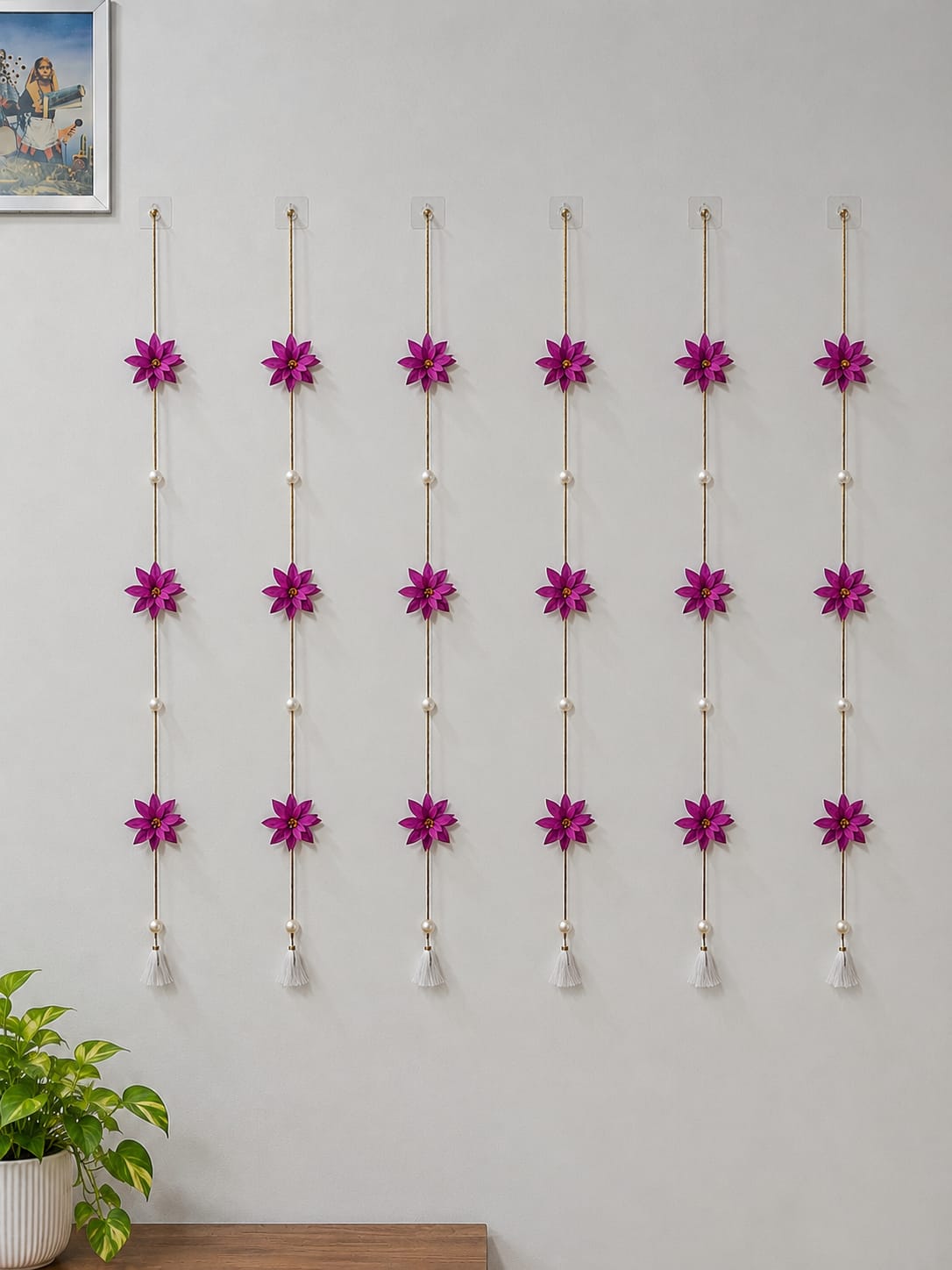 Diwali Floral Lotus Hanging - set of 2