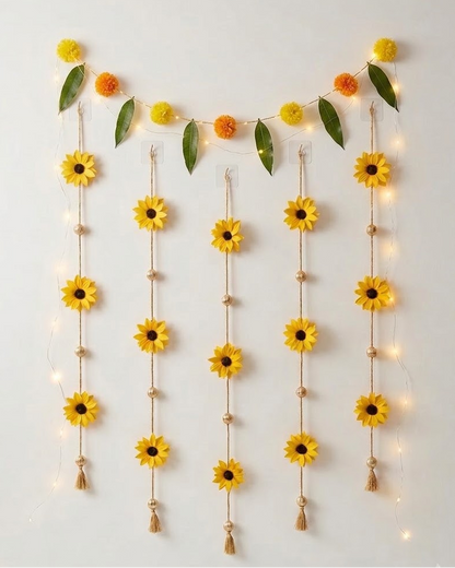 Diwali Floral Sunflower Hanging - set of 2