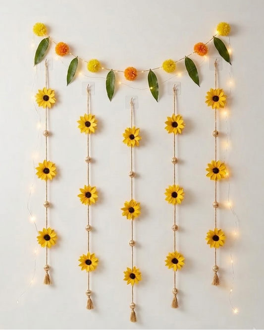 Diwali Floral Sunflower Hanging - set of 2