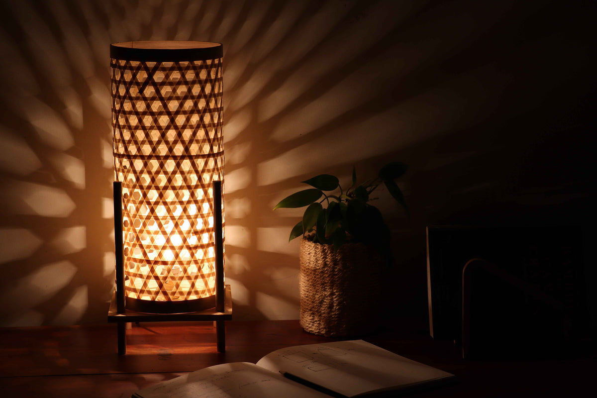 Midnight Bamboo Table Lamp